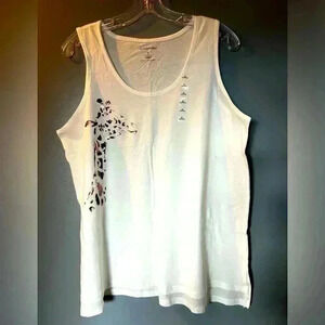 Ambrielle Sparkly Giraffe Pajama Tank Top Sz L and 100% Cotton NWT